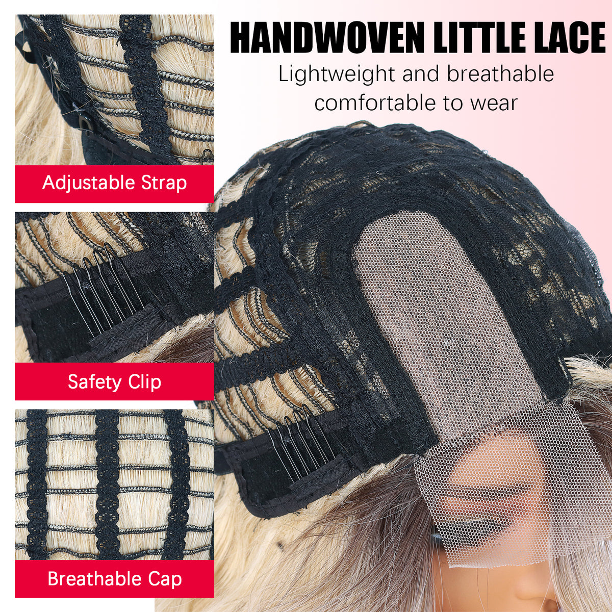 ModeMuse Short Curly Blonde Lace Front Wig – Dark Root Ombre Bob, Beginner Friendly Synthetic Wig, Natural Hairline